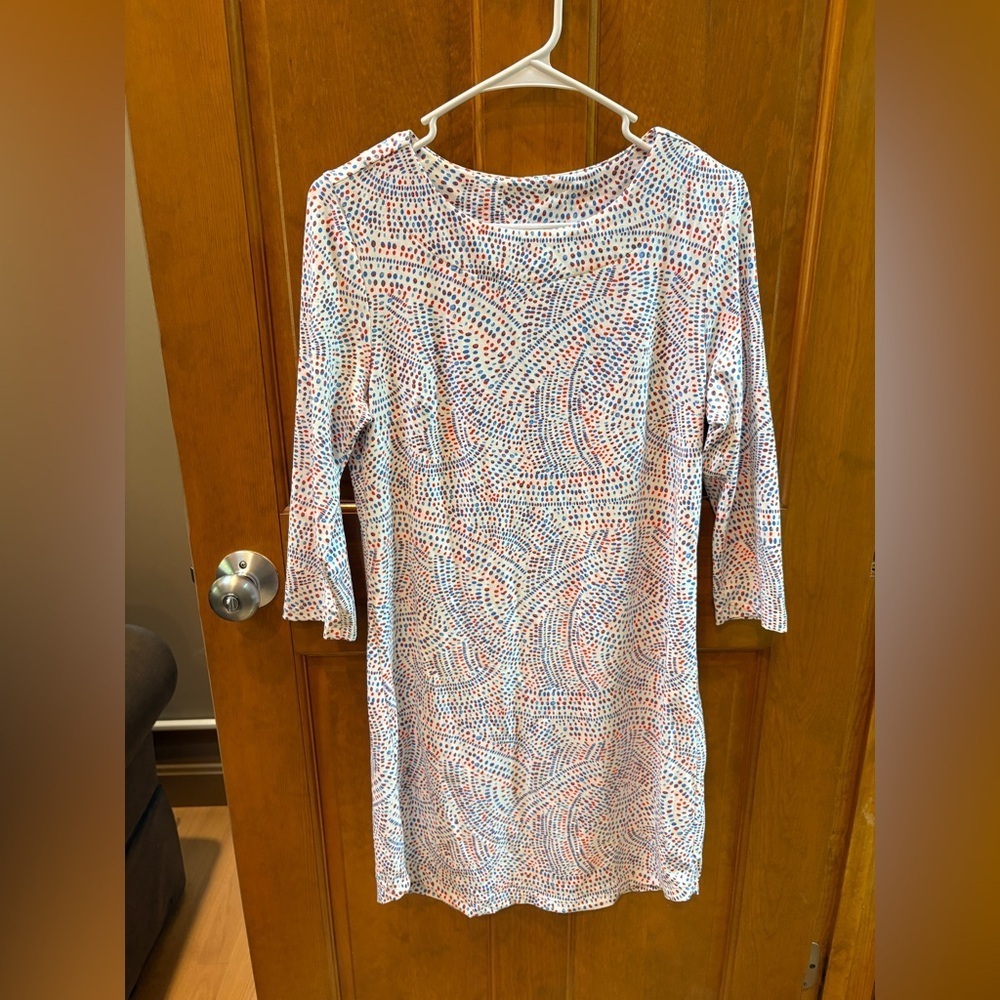 Mahi Gold Bimini Dress Coastal Poppy Size Small